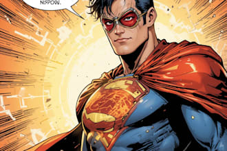 superhero comic page superhero character for comics