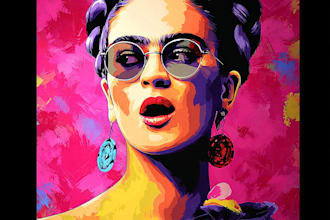 draw pop art and any portrait  art