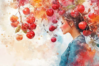 make digital watercolor illustration