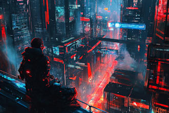 do cyberpunk scifi futuristic city