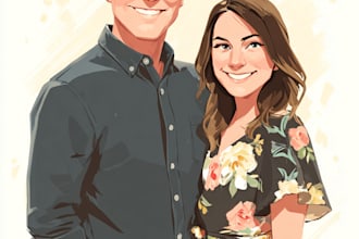 draw portrait valentines gift