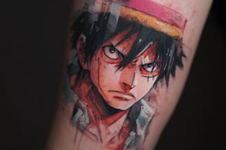 make anime tattoo design
