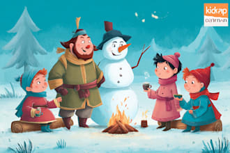 design children story book and children book cover