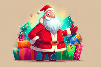 draw any illustration in anime art style for christmas gift