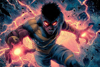 illustrate a graphic novel or comic book cover for you