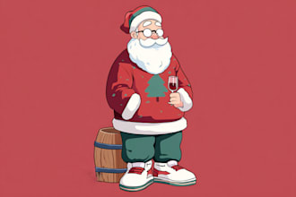 create christmas illustrations, cards, banners, invitations