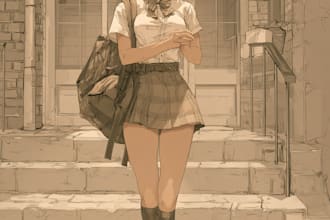 awesome cute anime character illustration