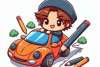 draw a cute full body chibi art for you