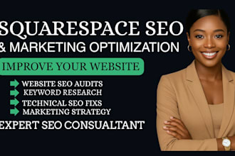 optimize squarespace website seo, and marketing