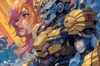 making anime, mecha, pop art ,fan art