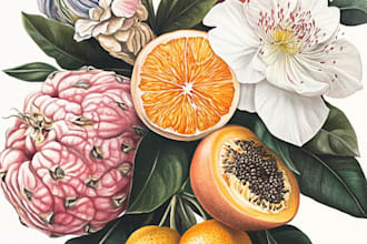 make botanical product illustration