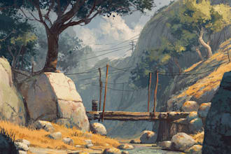 do a fantasy environment concept art oc sci fi art