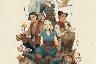 draw dungeons and dragons or oc illustration