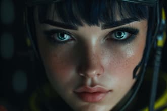 design stunning sci fi portrait art