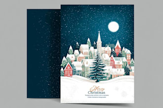 design christmas card, postcard, flyer