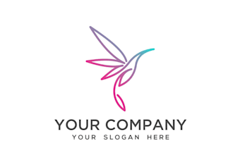design awesome hummingbird logo with t shirt print concept