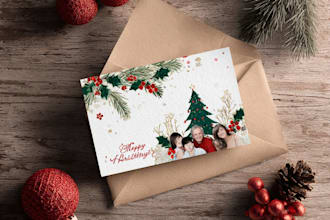 design christmas and halloween cards
