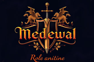 make medieval, fantasy, rpg gaming logo