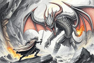 draw epic dungeons and dragons heroes, and monsters