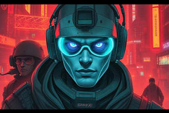 draw epic cyberpunk portraits, characters, and scenes