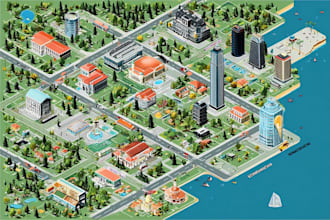create 2d isometric illustration or map