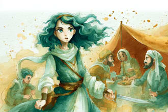 create unique watercolor character illustration