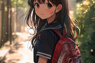 draw anime character illustration