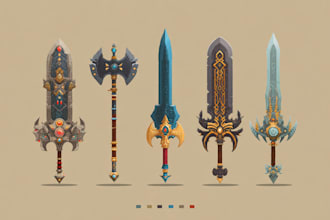 design your fantasy and dnd weapons