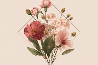 design a hand drawn botanical boho logo for your brand