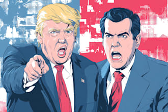 make a political cartoon art