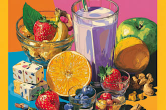 design food pop art of your food pop art