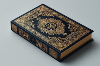 design an awesome islamic book cover, arabic book cover
