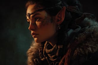 fantasy digital art illustration and characters
