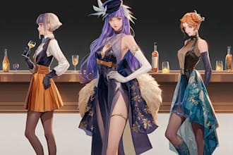 fashion design editorial, branding  character concepts