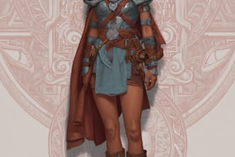 make fantasy dnd character illustration