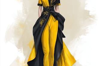 fashion design illustration for editorial, branding