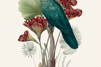 draw a realistic botanical illustration