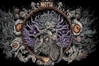 draw custom tarot card illustration with dark art style