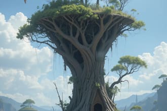draw a environment concept art