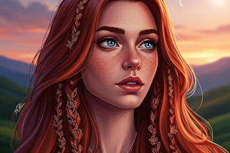 make digital portrait illustration