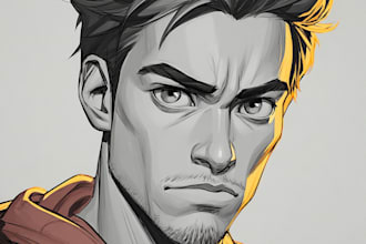 do super hero portrait sketch art