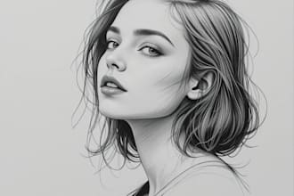 draw portrait vector illustration