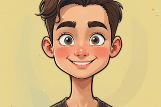 do cute disney cartoon portrait