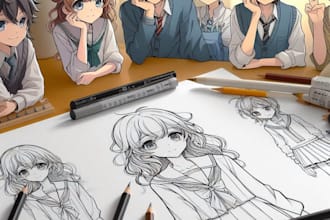 draw anime or manga character design