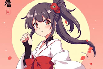 design custom vector illustrations, character and anime style art