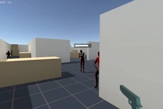 program realistic ai that patrols, finds the player, and attacks
