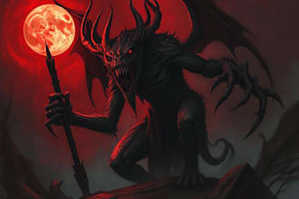 draw dark fantasy horror and creature illustrations