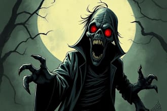 draw horror character illustration