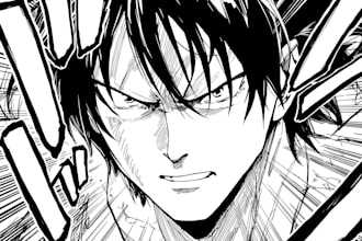 draw professional custom manga comic