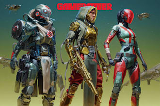 make sci fi character illustration or sci fi character